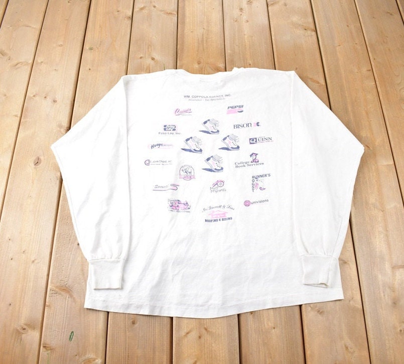 Vintage 1990s Trocaire College 5K Race Souvenir Long T Shirt Made In USA Size XL