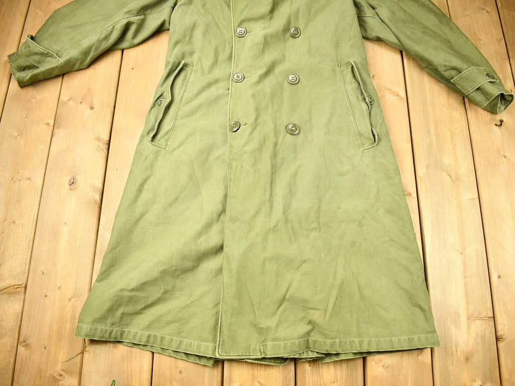 Vintage WW2 Military Button Up Trench Coat