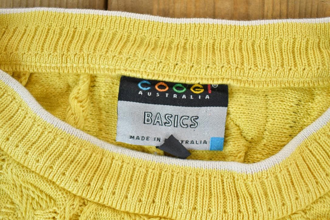 Vintage 1990s Coogi Made In Australia 3D knit 100% Cotton Abstract Pattern Crewneck Sweater