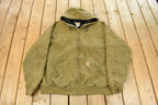 Vintage 1990s Carhartt Lined Full Zip Hoodie Sweatshirt Men's 2XL