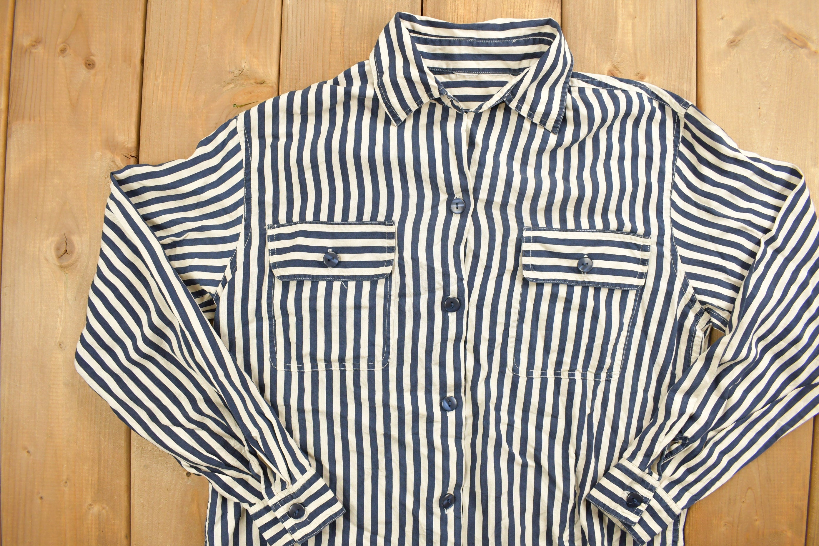 Vintage 1990s Striped Button Up Shirt