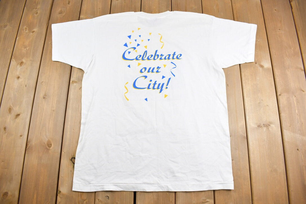 Vintage 1996 Scarborough Bicentennial Graphic T-Shirt
