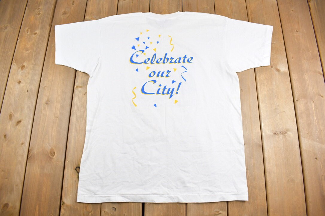 Vintage 1996 Scarborough Bicentennial Graphic T-Shirt