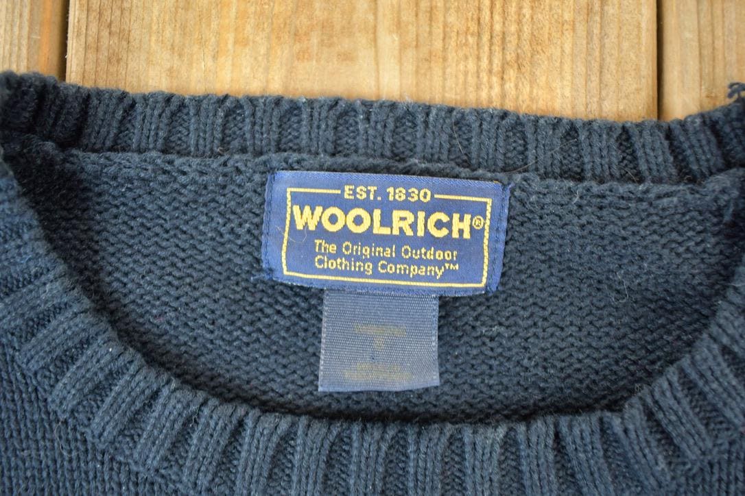 Vintage 1990s Woolrich Wild Arctic Knit Abstract Pattern Crewneck Sweater Mens M