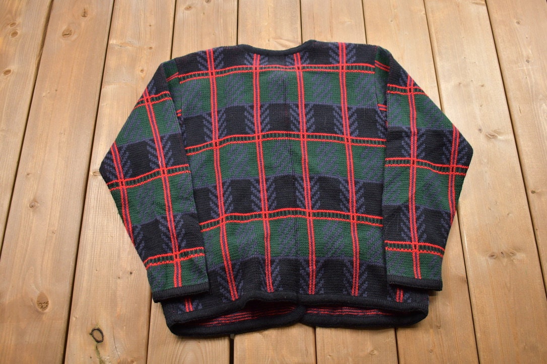 Vintage Liz Baker Plaid Button Up Board Shirt