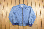 Vintage 1960s Blank Windbreaker Jacket  Harrington  True Vintage  Made In USA  1950s Jacket  60s Jacket