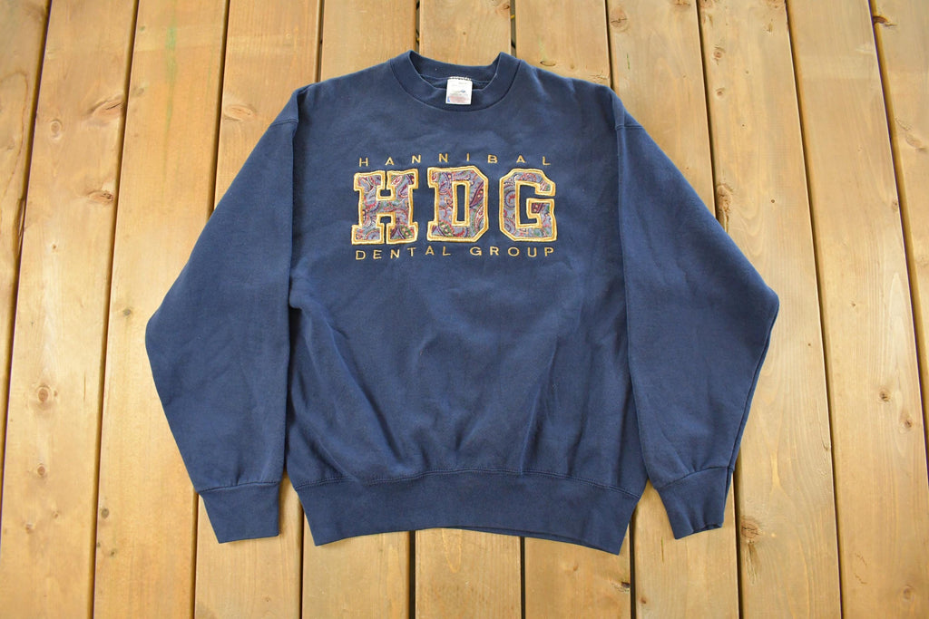 Vintage 1990s Hannibal Dental Group Paisley Crewneck Sweatshirt Men's Large