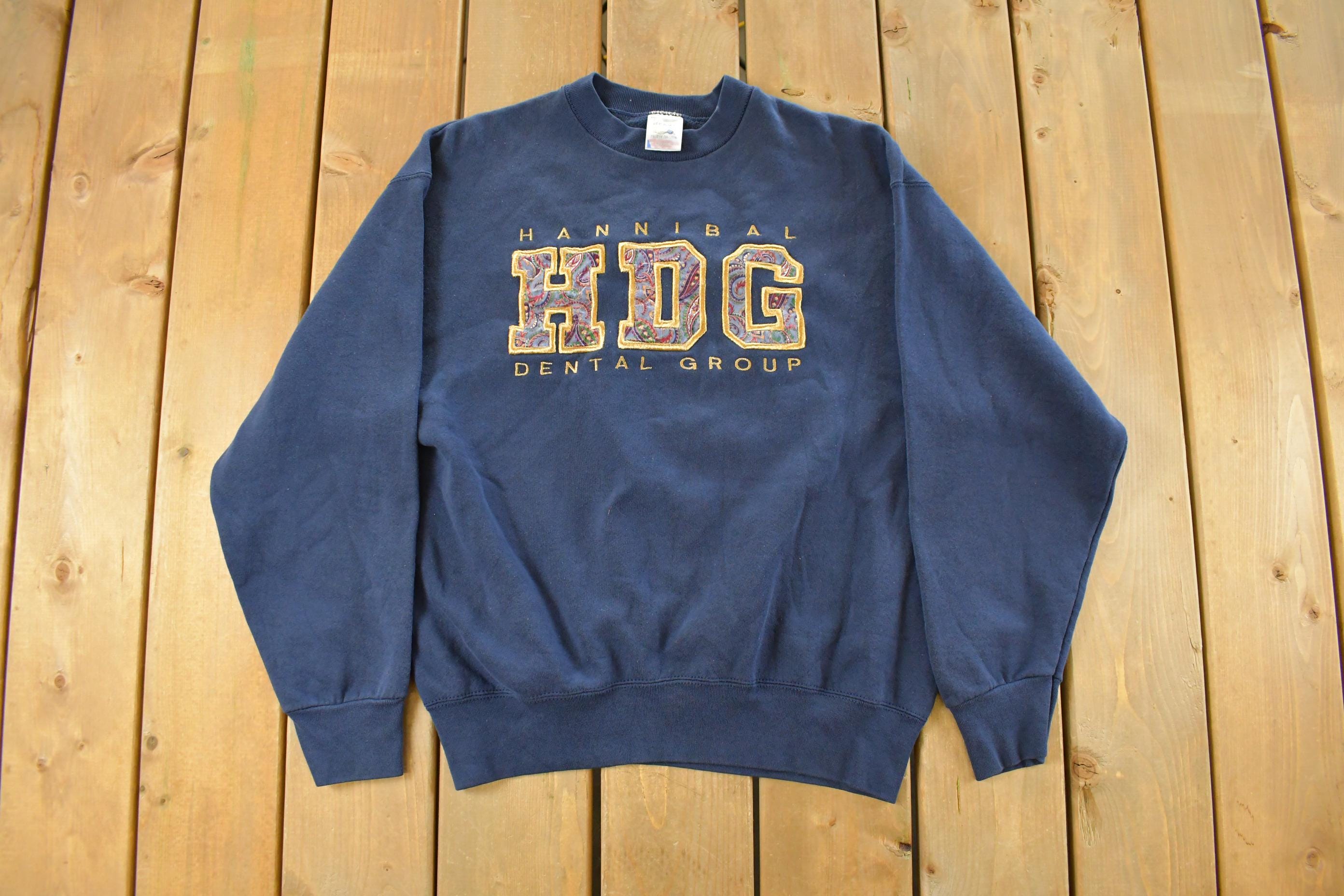 Vintage 1990s Hannibal Dental Group Paisley Crewneck Sweatshirt Men's Large