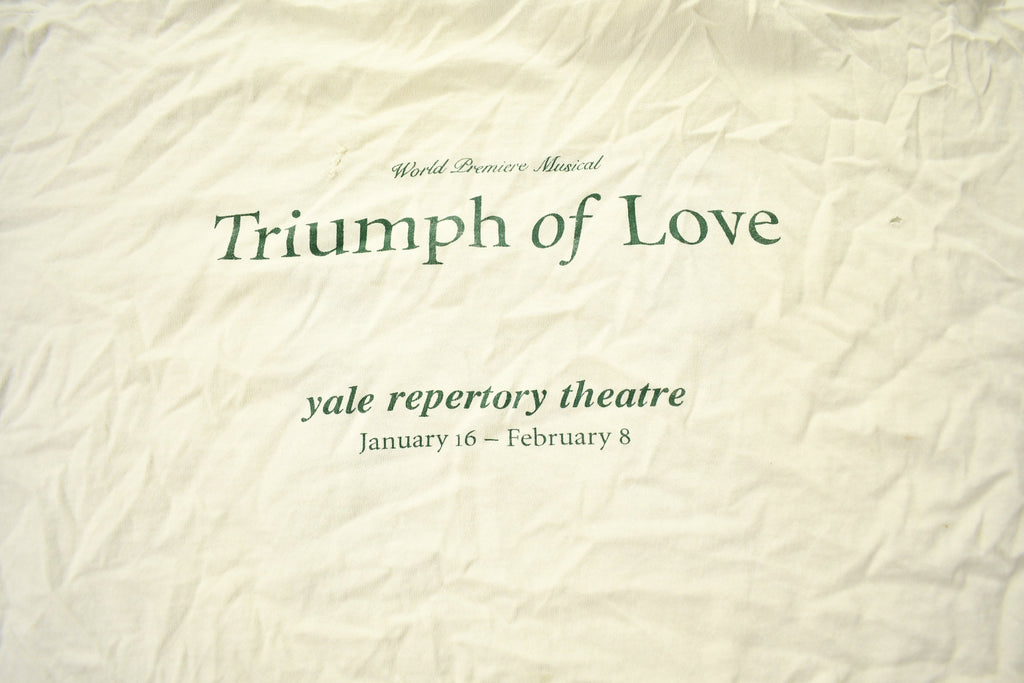Vintage 1990s The Triumph Of Love Yale Repertory Theatre T-Shirt  Single Stitch  Americana  Yale University  Distressed