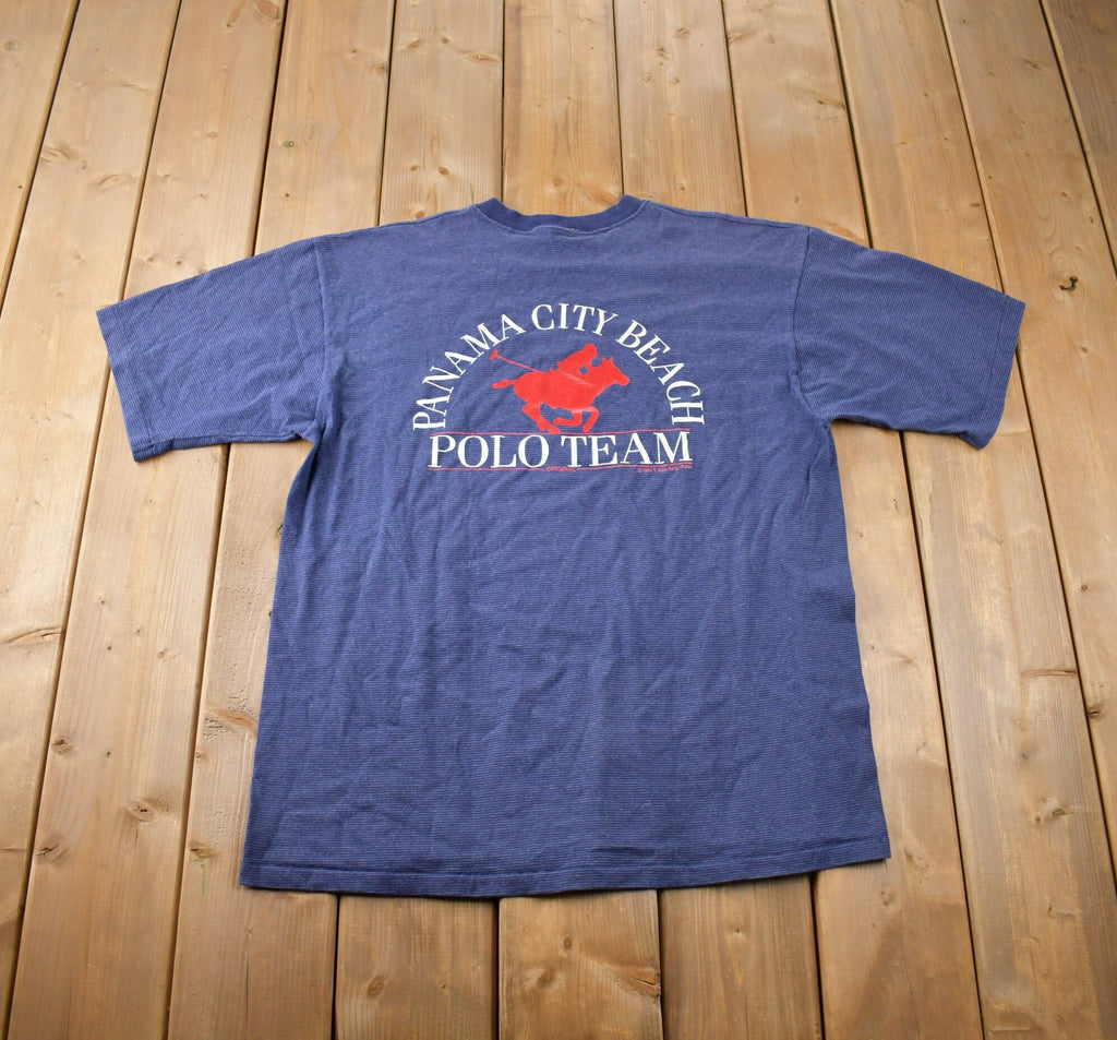 Vintage 1983 Panama City Beach Polo Team Souvenir Travel Single Stitch T Shirt Made In USA