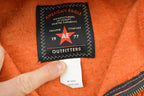 Vintage 1990s American Eagle Quarter Zip Orange Deep Pile Fleece Sweater Mens L /