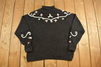 Vintage 1990's Maggie Lawrence Womens Floral Knit Sweater