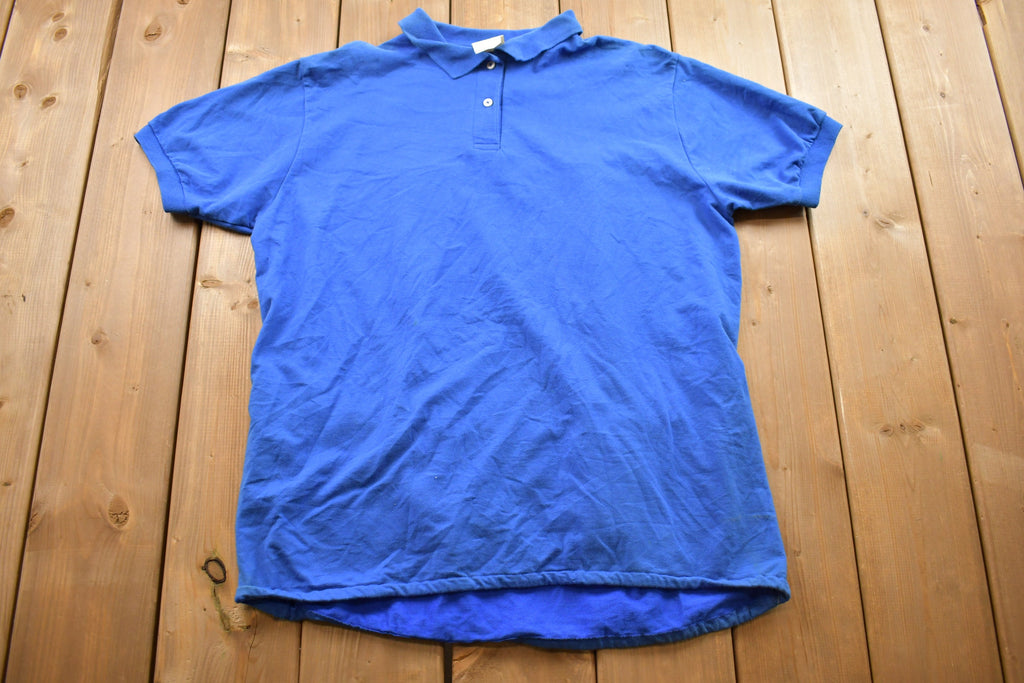 Vintage 1990s Blank L.L. Bean Button Collar Tee