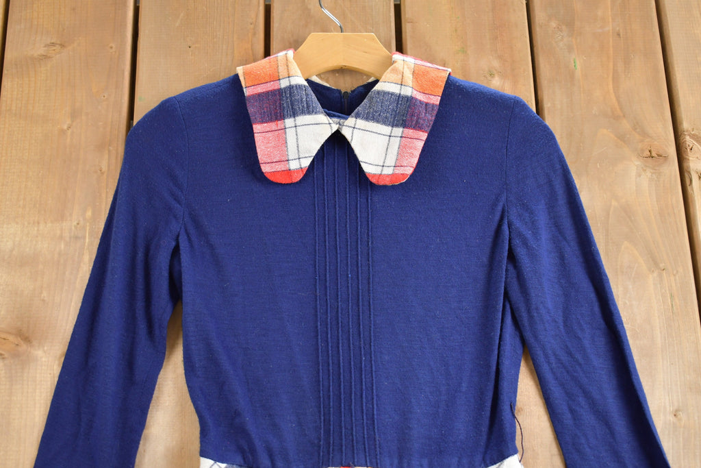 Vintage 1970s & Wool Plaid Dress