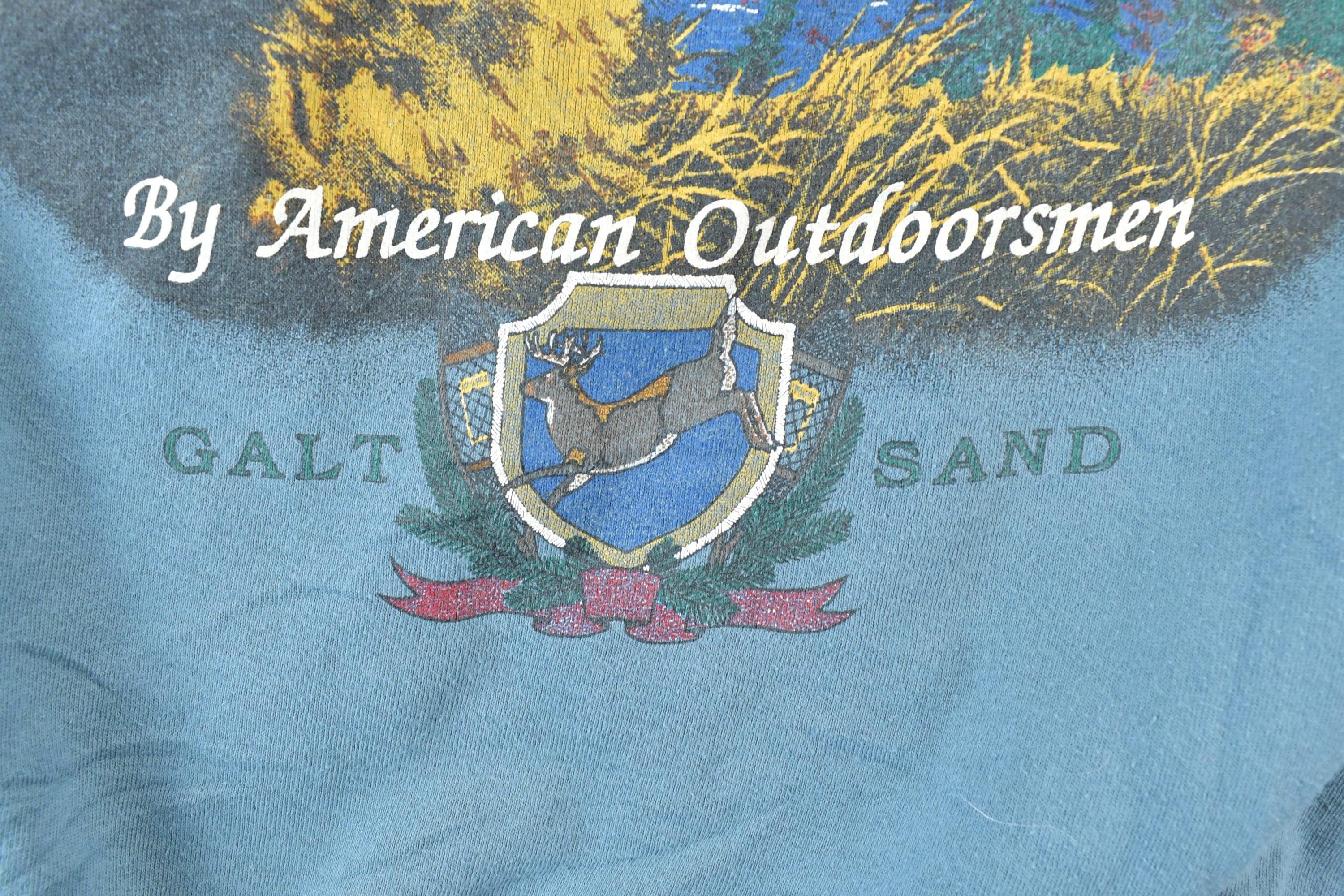 Vintage 1990s Galt Sand Northern Explorer Outdoorsman Crewneck Sweatshirt Mens L