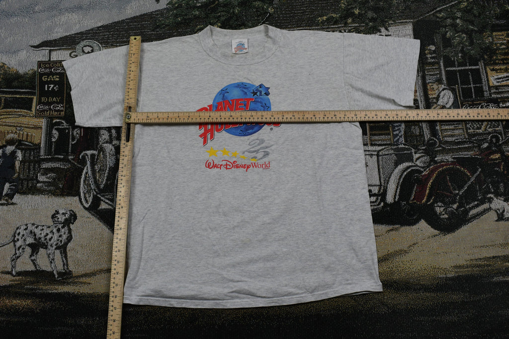 Vintage 1990s Planet Hollywood Walt Disney World Graphic Souvenir T Shirt