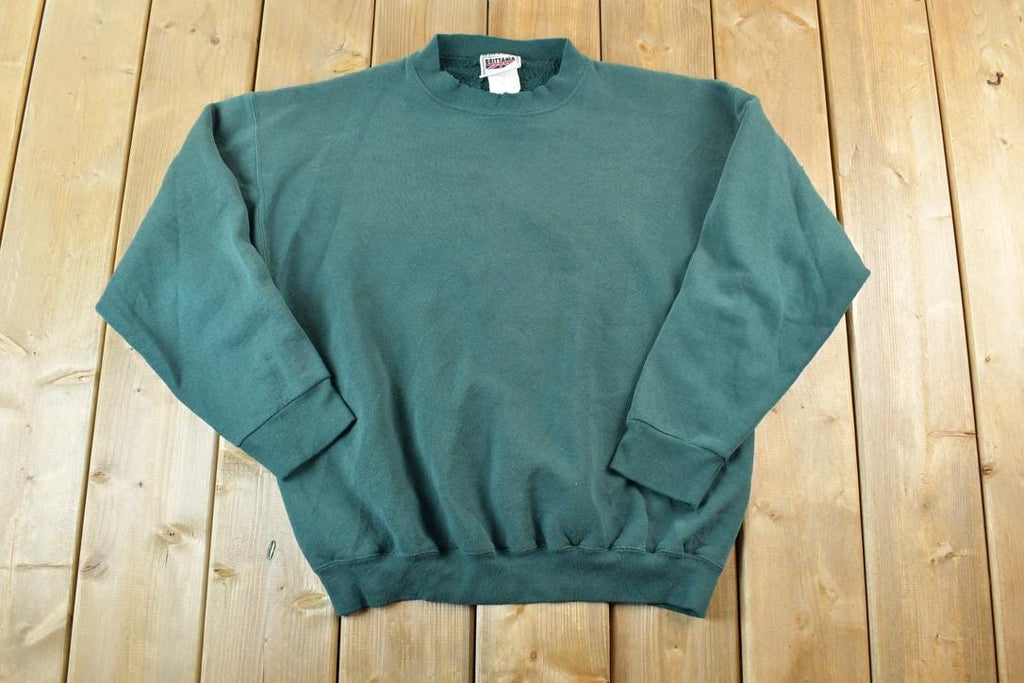 Vintage 1990s Britannia Levis Blank Crewneck Sweatshirt / 90s Crewneck / Made In USA / Athleisure / Streetwear / 90s Blank