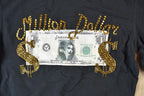 Women Vintage Fracomina Y2K Million Dollar T-Shirt / Vigoss Grunge Skull Print / Internet Famous Clothing / Over Dyed / Y2K Bedazzled