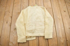 Vintage 1960s Hand Knit Floral Sweater