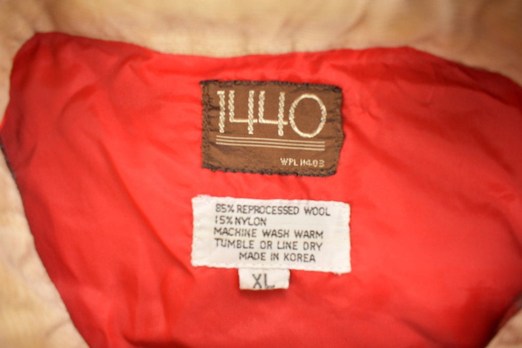 Vintage 1990s Red 1440 Half Button Plaid Flannel Button Up Shirt