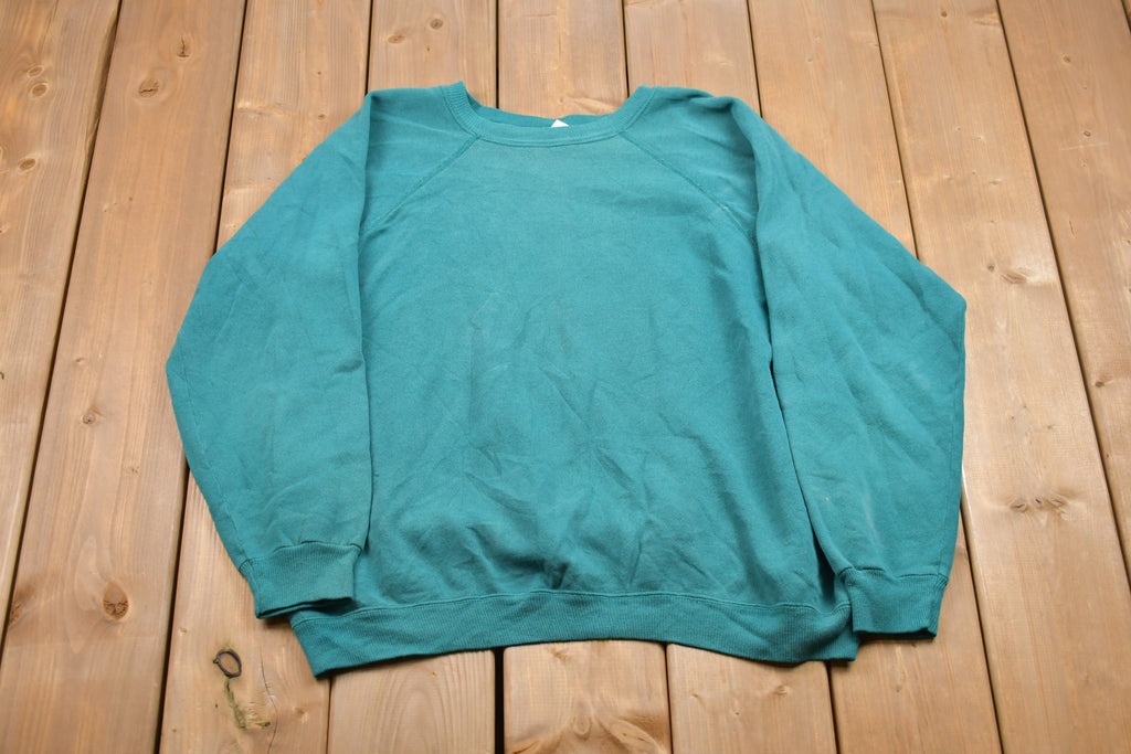 Vintage 1980s Blank Raglan Crewneck Sweatshirt