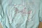 Vintage 1990s Winter Carriage Ride Horse Turtleneck
