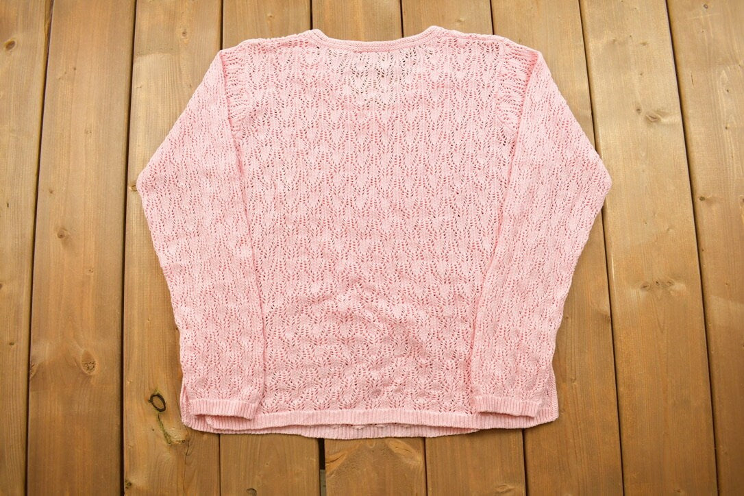 Vintage 1990s Loose Gauge Knitted Crewneck Sweater
