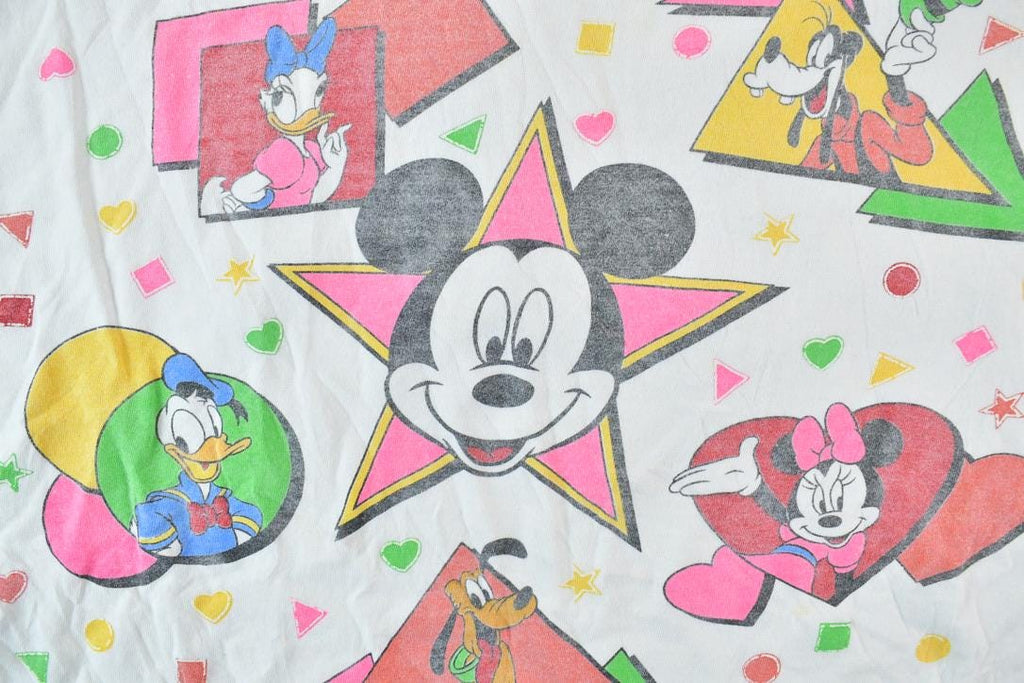 Vintage 1990s Mickey Mouse Disney Gang Cartoon Promo T-Shirt / 90s Graphic Tee / Vintage Mickey Mouse / Made In USA / 90s Disney Tee