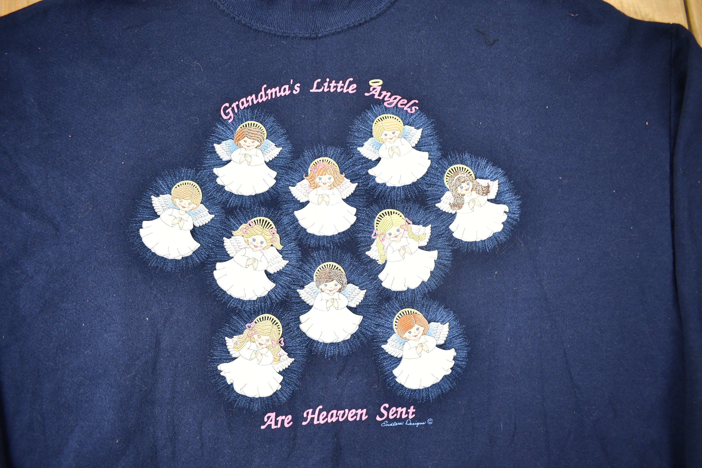 Vintage 1990s Grandmas Little Angels Are Heaven Sent Cute Crewneck