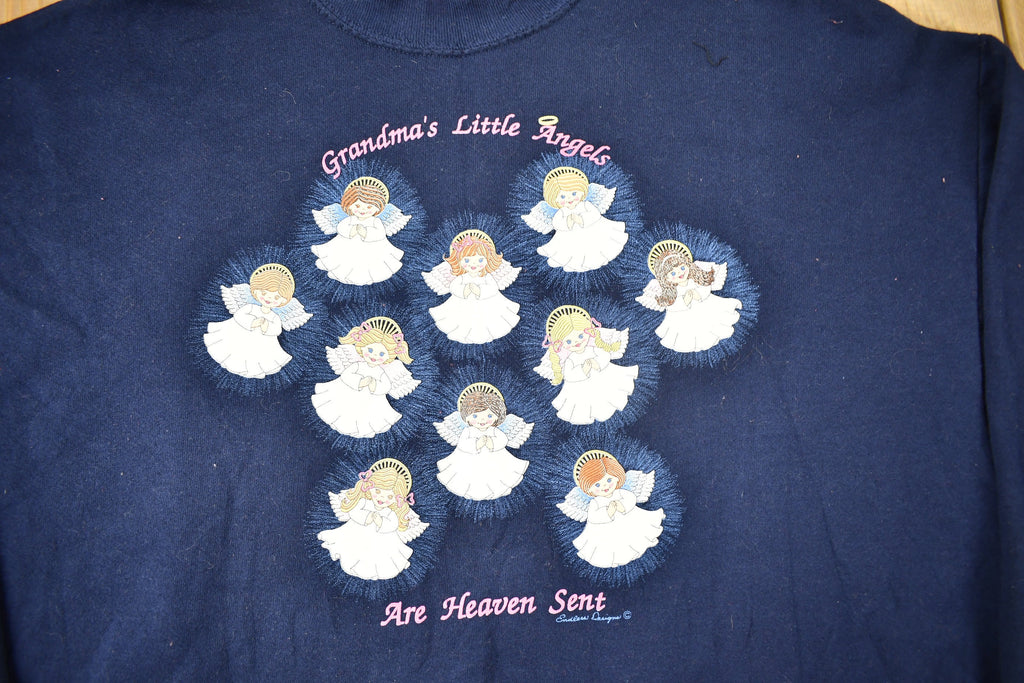 Vintage 1990s Grandmas Little Angels Are Heaven Sent Cute Crewneck