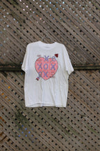 Vintage 1990s Heart Graphic Hugs And Kisses Are My Wishes T Shirt