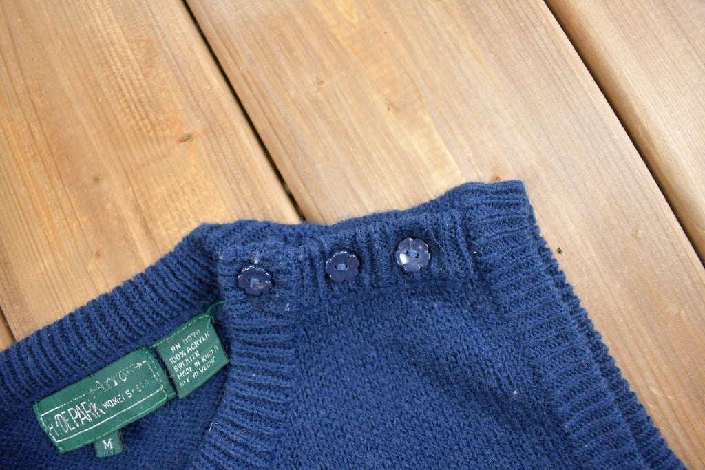 Vintage 1980s Hydes Park Knit Womens Sweater Vest