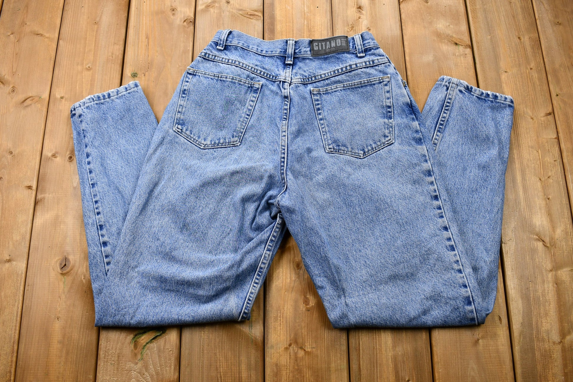 Vintage 1980s Gitano Light Wash Tapered Mom Jeans