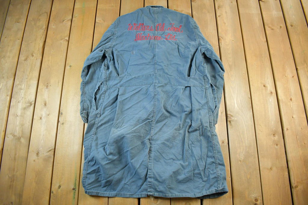 Vintage 1950s 1960s Reynolds Garage Mechanic Shop Coat Light Jacket Men's 44