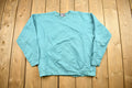 Vintage 1990s Turquoise Blank Pro Player Crewneck Sweatshirt