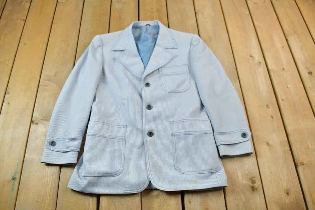 Vintage 1970s Pinstripe Blazer Jacket