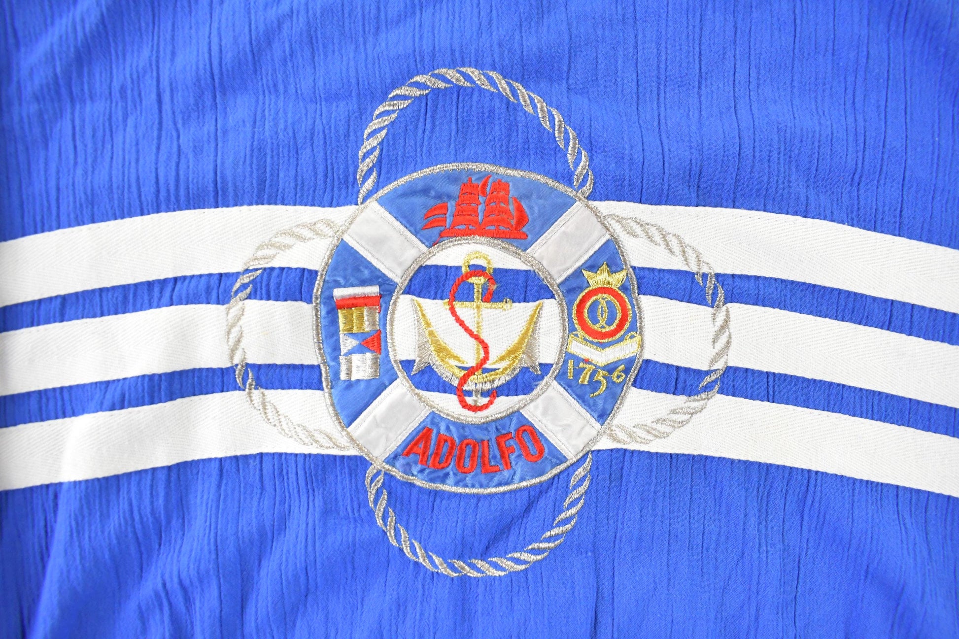 Vintage 1990s Adolfo II Sea Sailing Crewneck Sweatshirt Men's Medium / 90s Crewneck / Souvenir Sweater / Streetwear / Travel And Vacation