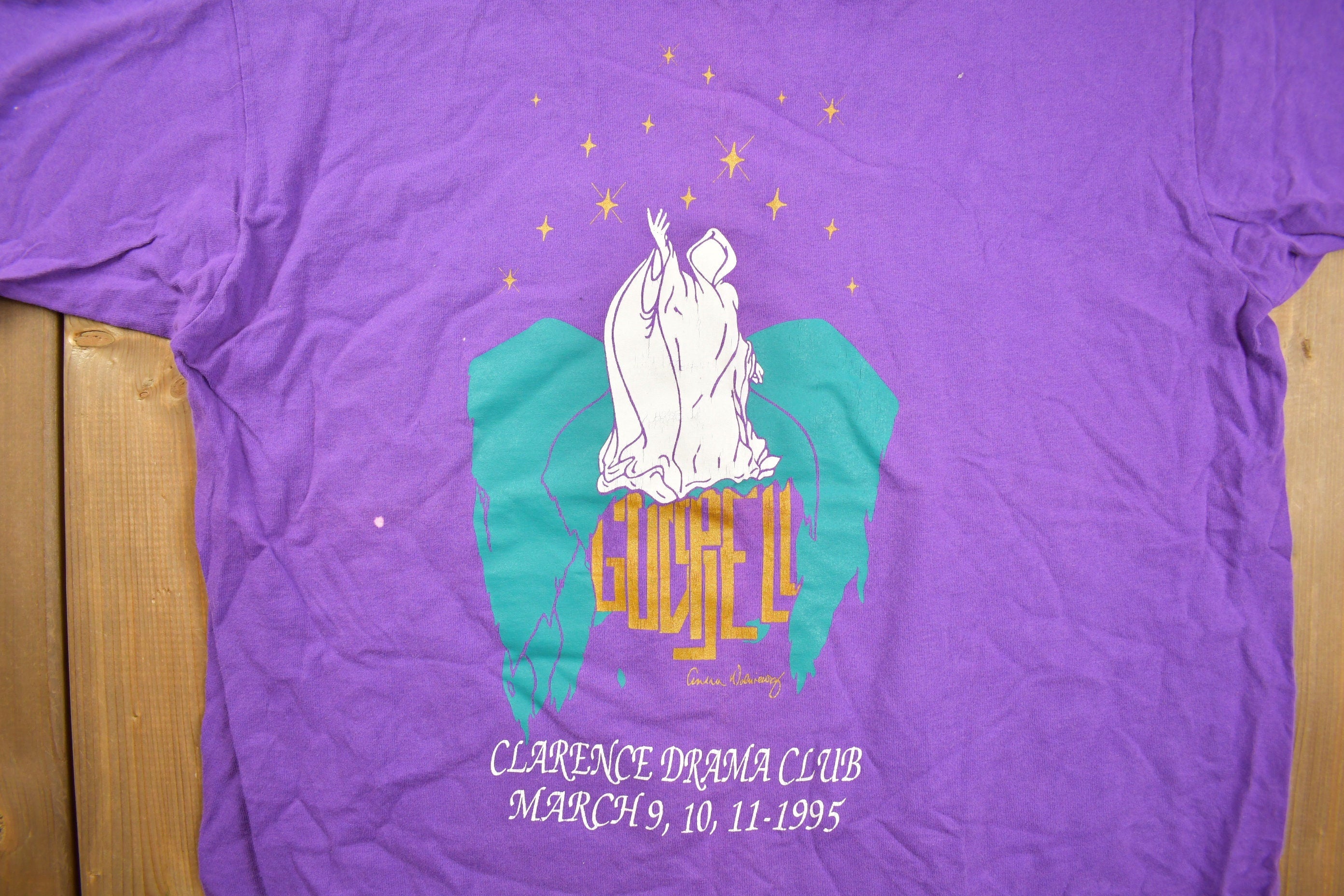 Vintage 1990s Clarence Drama Club Graphic T Shirt