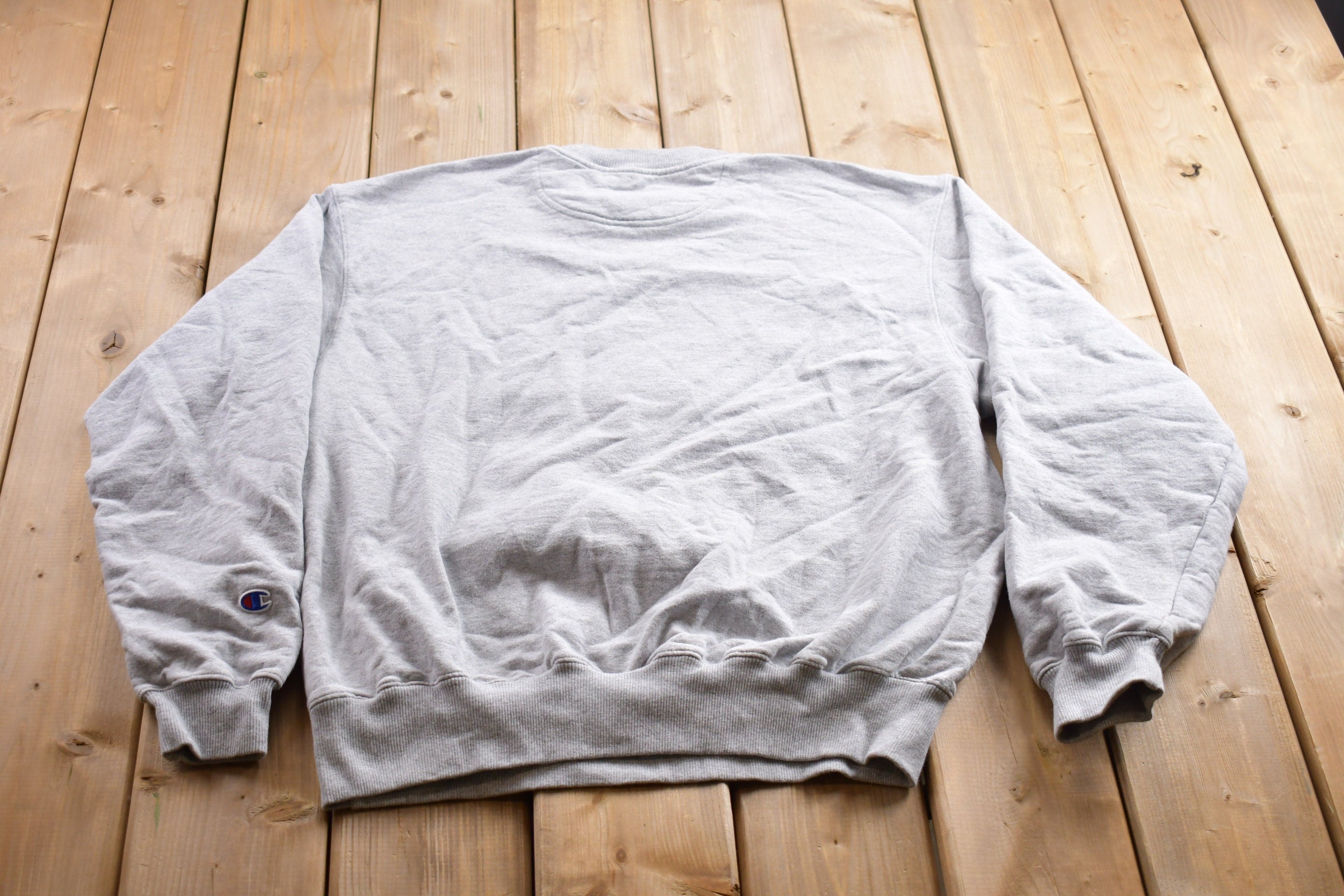 Vintage 1990s Champion Blank Grey Crewneck Sweatshirt