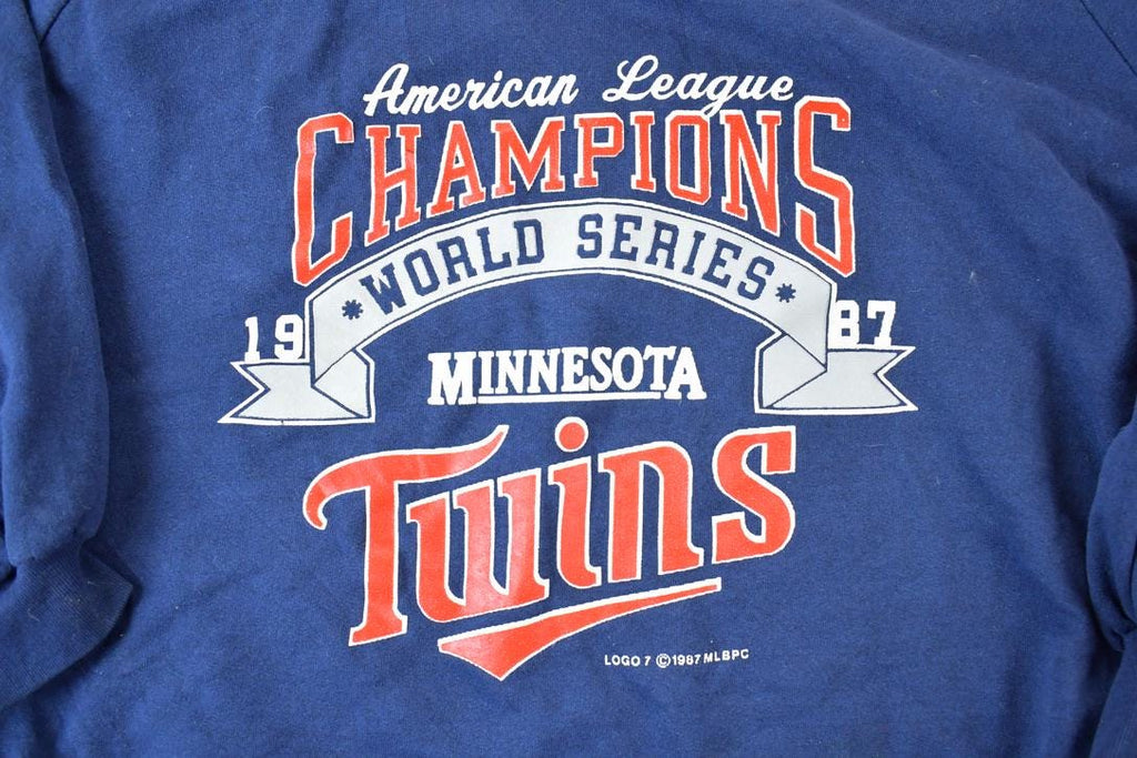 Vintage 1987 Minnesota Twins World Series Champions MLB Crewneck Logo 7 Sweatshirt