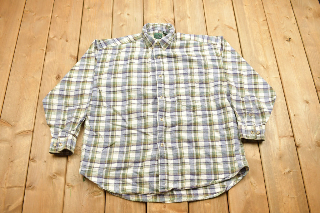 Vintage 1990s Northern Reflections Plaid Flannel Button Up Shirt / 1990s Button Up / Vintage Flannel / Plaid Shirt / Button Down / Outdoors