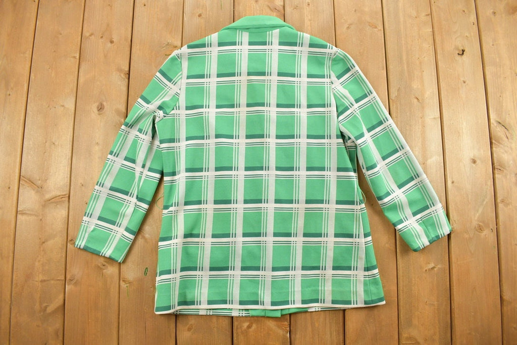 Vintage 1970s Plaid Blazer Jacket