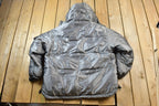 Vintage 1990s America Arctic Pole Silver Puffer Long Ski Snowboard Jacket