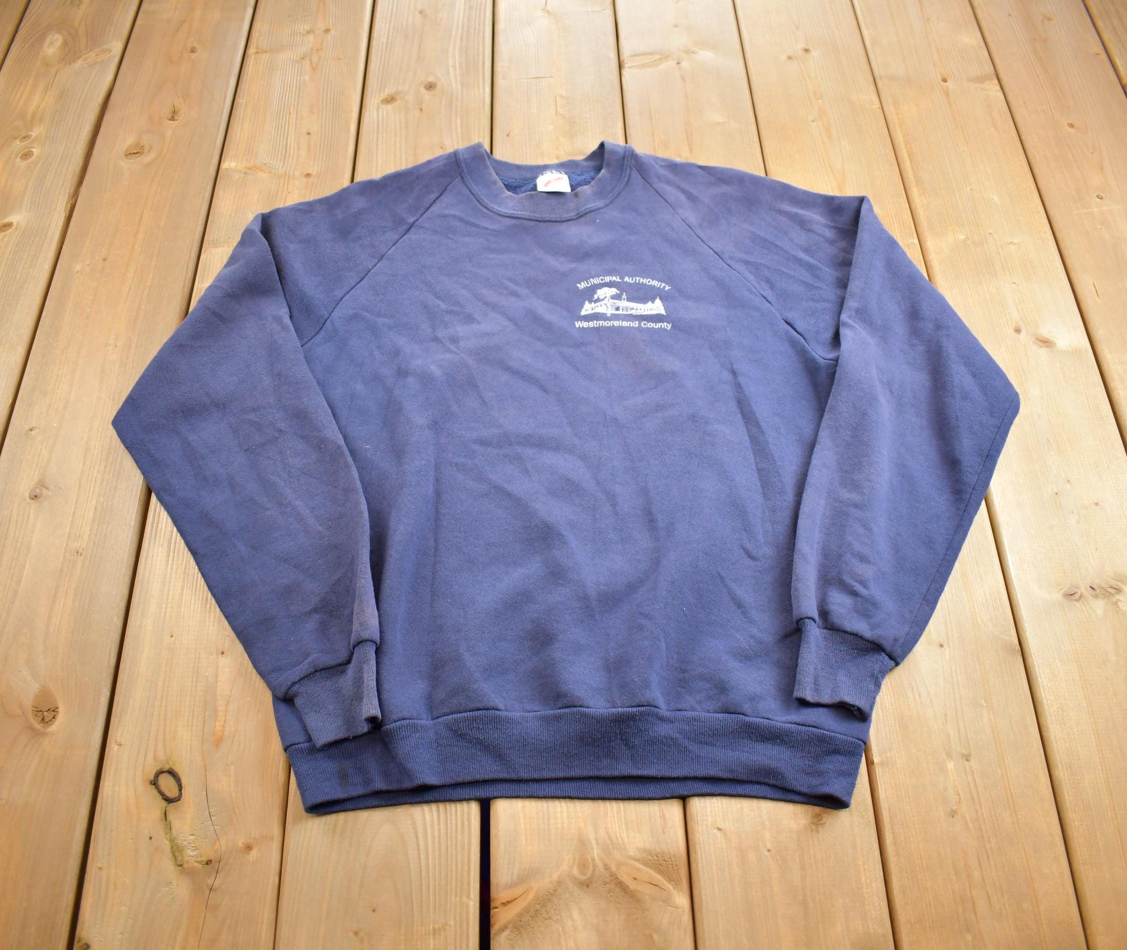 Vintage 1990s Municipal Authority Westmoreland County Souvenir Travel Crewneck Sweatshirt Made In USA