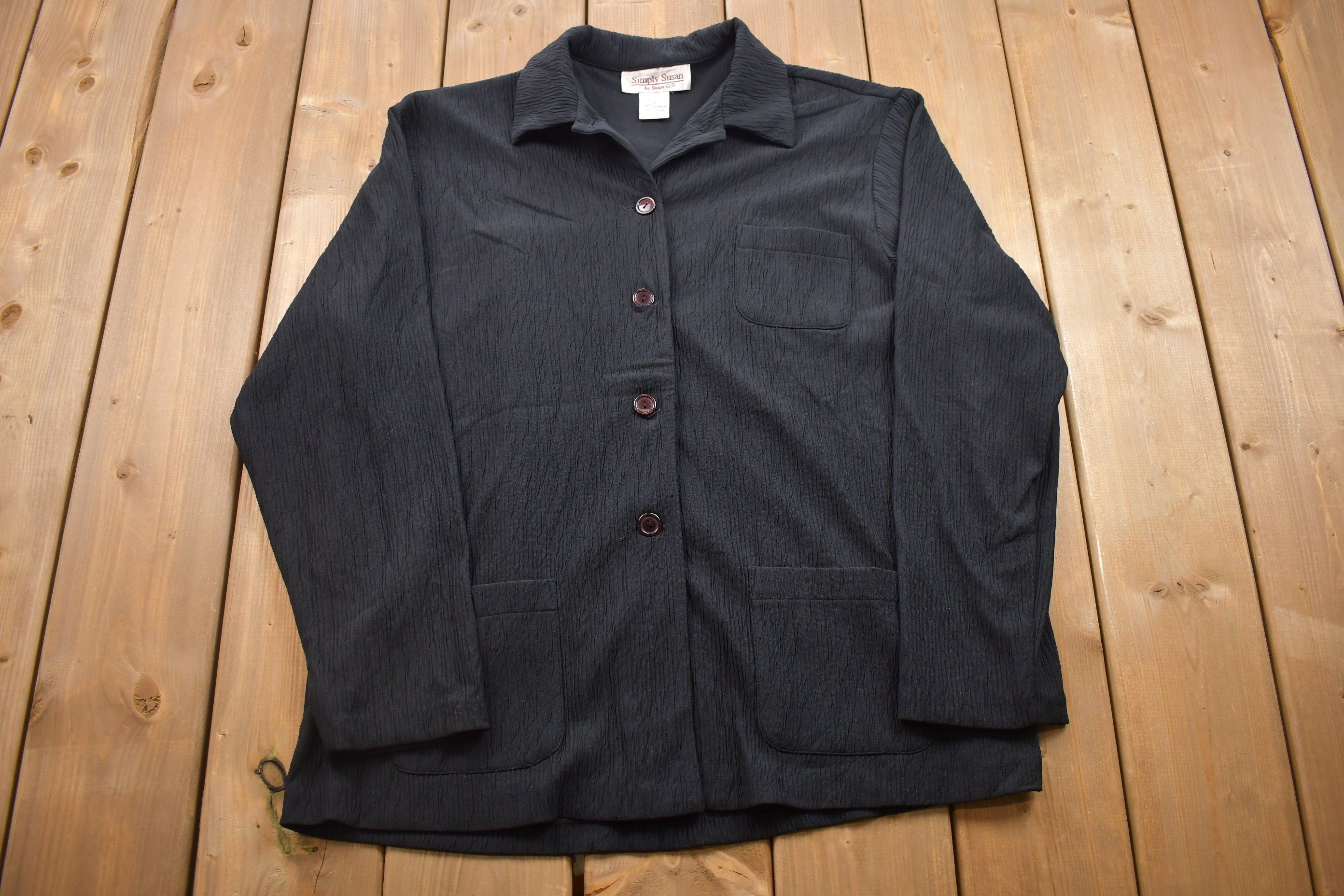 Vintage 1990s Simply Susan Blank Button Up Shirt