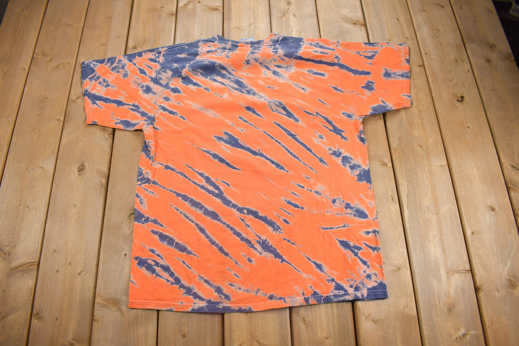 Vintage 1990s Welcome To the Experience Tektronix Graphic Tie Dye T Shirt