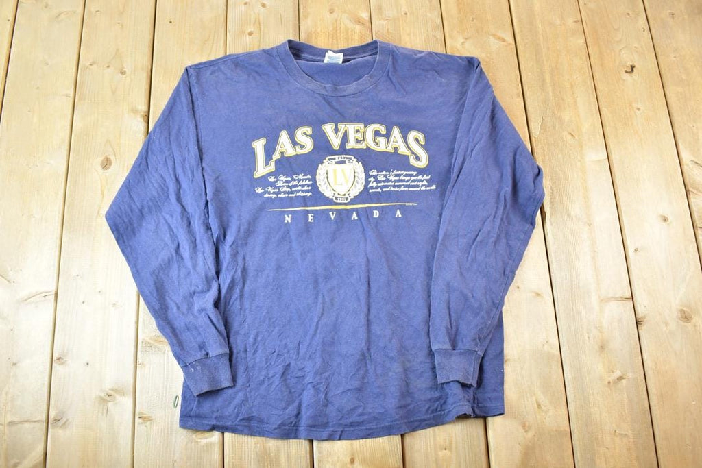 Vintage 2004 Las Vegas Souvenir Long Sleeve T-Shirt Men's L