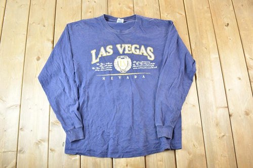 Vintage 2004 Las Vegas Souvenir Long Sleeve T-Shirt Men's L / Made In USA / Vintage Vacation Tee / Rare Destination Tee / Summer Shirt