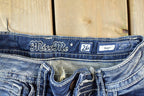 Vintage Y2K Miss Me Bedazzled Low Rise Jeans Size 26x31