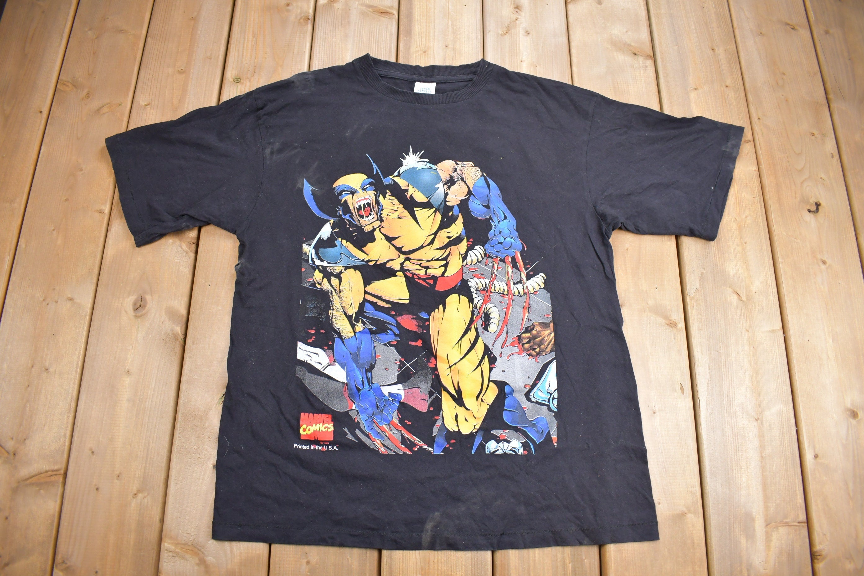 Vintage 1990s Wolverine X-Men Marvel Comics T-shirt